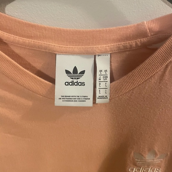 Women Adidas pink and white top Size S - Picture 2 of 3